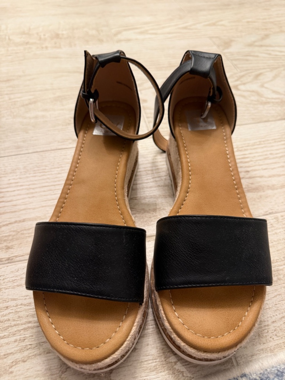 Dolce Vita Black Ankle-Strap Platform Sandals